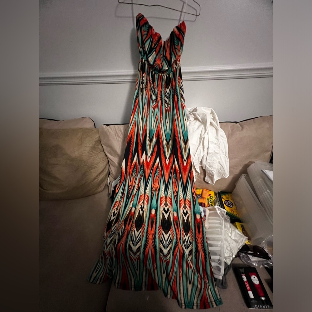 Strapless maxi dress